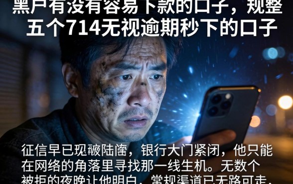 黑户有没有容易下款的口子,规整五个714无视逾期秒下的口子