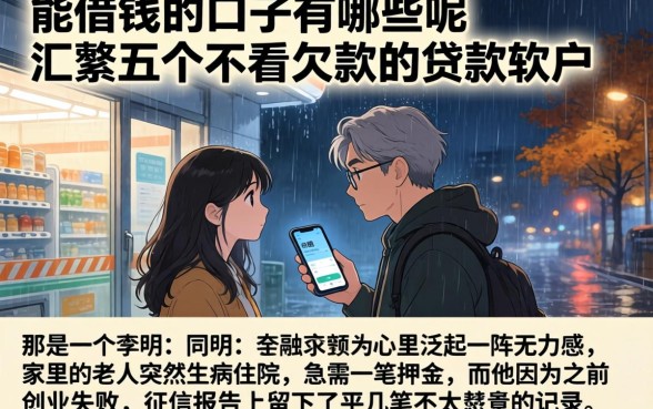 能借钱的口子有哪些呢，汇整五个不看欠款的贷款软件