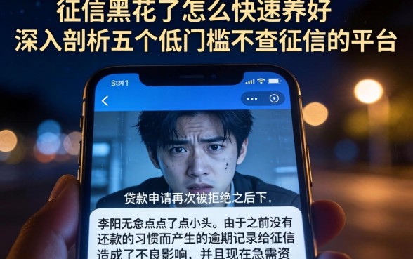 征信黑花了怎么快速养好，深入剖析五个低门槛不查征信的平台