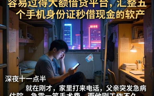 容易过得大额借贷平台，汇整五个手机身份证秒借现金的软件
