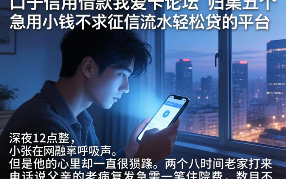 口子信用借款我爱卡论坛，归集五个急用小钱不求征信流水轻松贷的平台