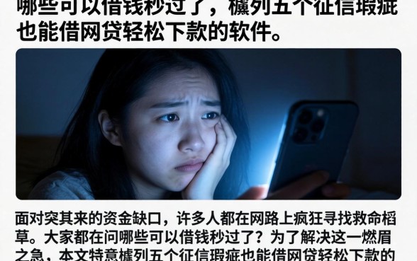 哪些可以借钱秒过了，胪列五个征信瑕疵也能借网贷轻松下款的软件