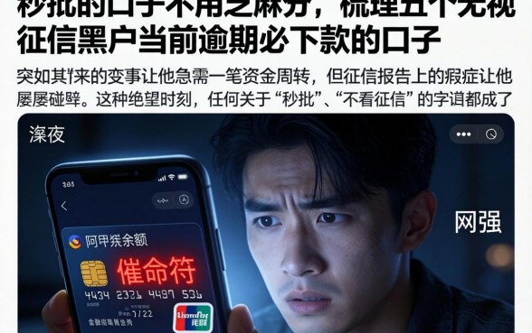 秒批的口子不用芝麻分，梳理五个无视征信黑户当前逾期必下款的口子