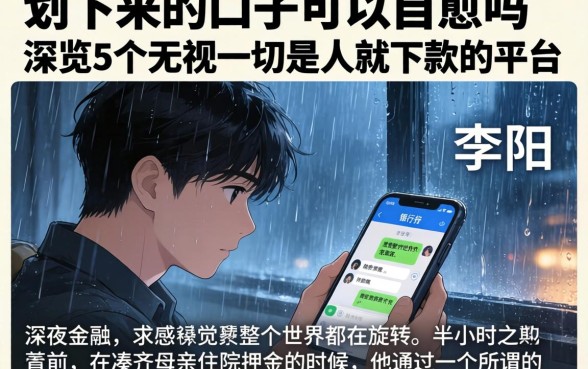 划下来的口子可以自愈吗，概览5个无视一切是人就下款的平台