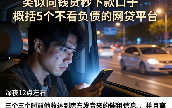 类似向钱贷秒下款的口子，概括5个不看负债的网贷平台