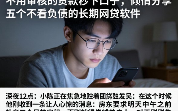 不用审核的贷款秒下口子，倾情分享五个不看负债的长期网贷软件
