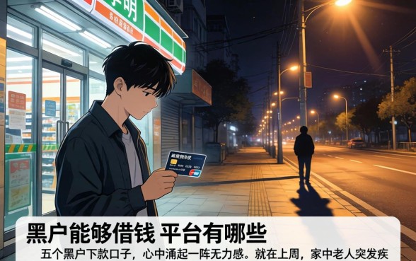 黑户能够借钱的平台有哪些，详细阐述五个黑户下款口子