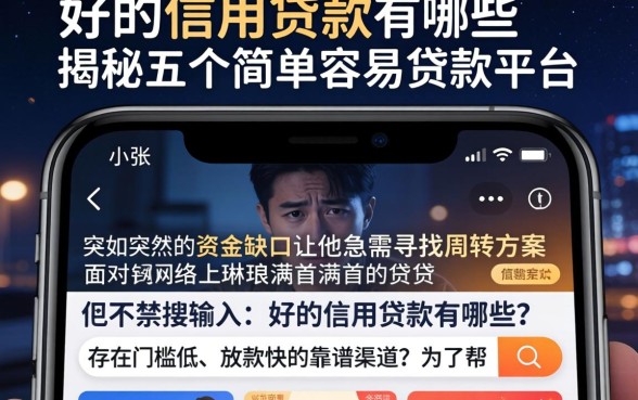 好的信用贷款有哪些，揭秘五个简单容易贷款平台