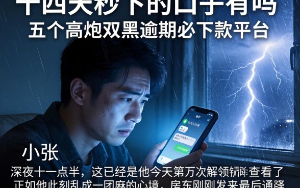 十四天秒下的口子有吗，详尽说明五个高炮双黑逾期必下款平台