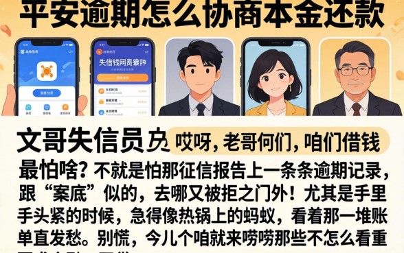 平安逾期怎么协商本金还款，陈列五个失信人员可以借钱的网贷软件