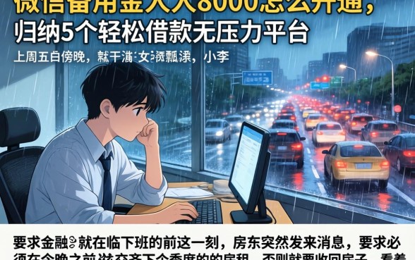 微信备用金人人8000怎么开通，归纳5个轻松借款无压力平台