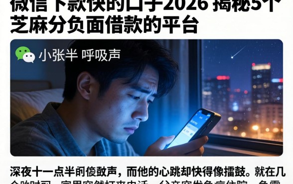 微信下款快的口子2026，揭秘5个芝麻分负面借款的平台
