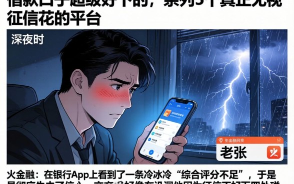 借款口子超级好下的，条列5个真正无视征信花的平台