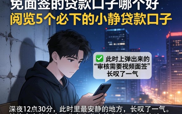 免面签的贷款口子哪个好，概览5个必下的小额贷款口子