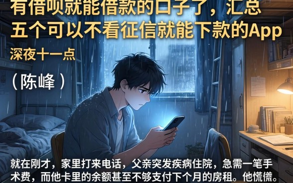 有借呗就能借款的口子了，汇总五个可以不看征信就能下款的app