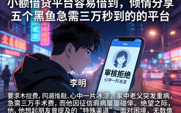 小额借贷平台容易借到,倾情分享五个黑户急需三万秒到的的平台