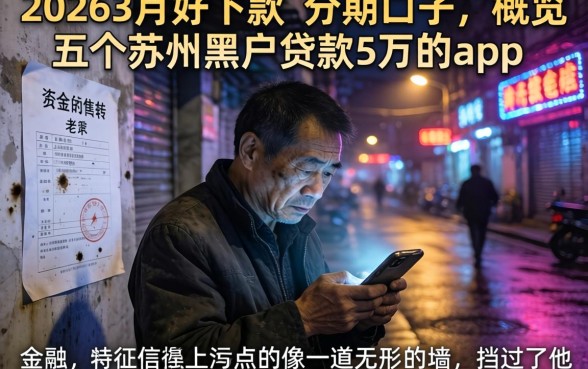 20263月好下款的分期口子，概览五个苏州黑户贷款5万的app