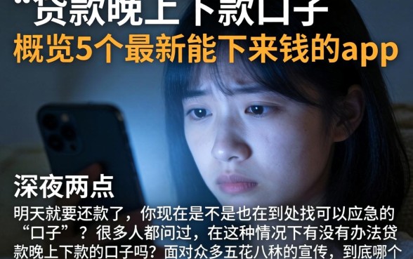 贷款晚上下款的口子，概览5个最新能下来钱的app