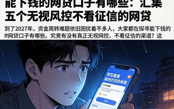 能下钱的网贷口子有哪些，汇整五个无视风控不看征信的网贷