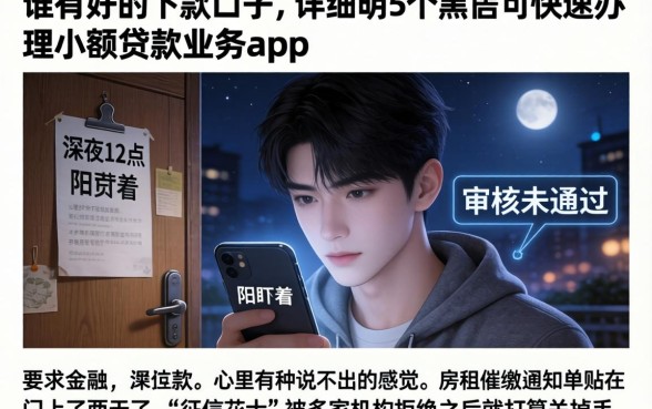 谁有好的下款口子，详尽说明5个黑户可快速办理小额贷款业务的app