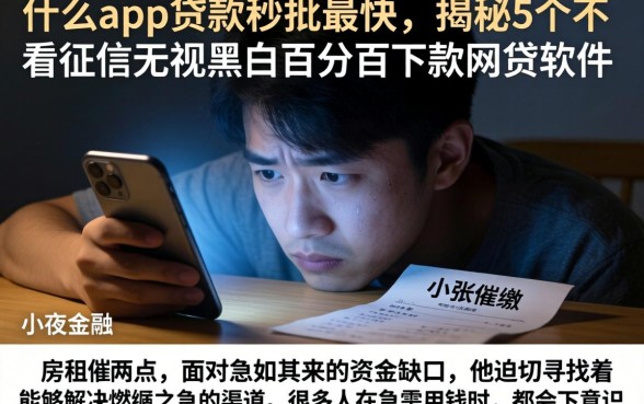 什么app贷款秒批最快，揭秘5个不看征信无视黑白百分百下款网贷软件