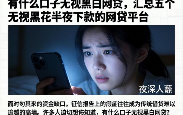 有什么口子无视黑白网贷,汇总五个无视黑花半夜下款的网贷平台