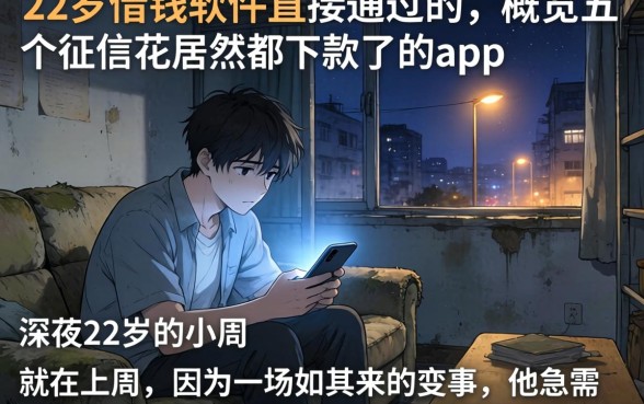 22岁借钱的软件直接通过的,概览五个征信花居然都下款了的app