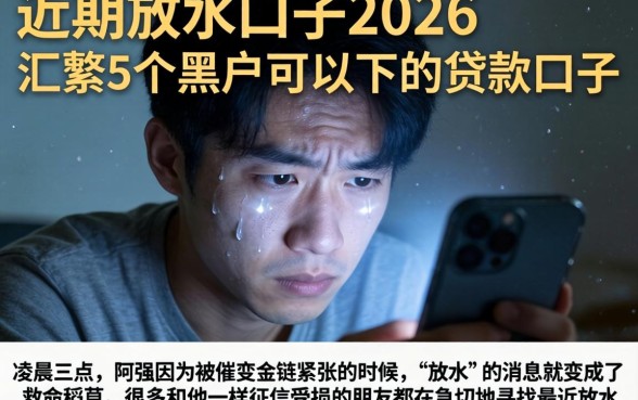 近期放水的口子2026，汇整5个黑户可以下的贷款口子