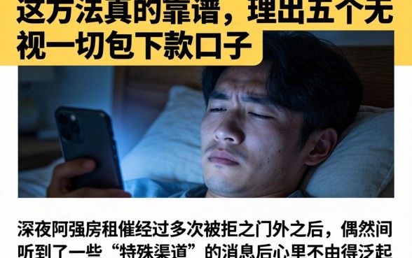 这方法真的靠谱，理出五个无视一切包下款口子