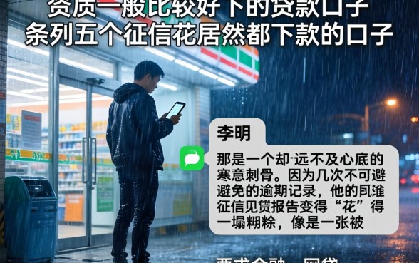 资质一般比较好下的贷款口子,条列五个征信花居然都下款的口子