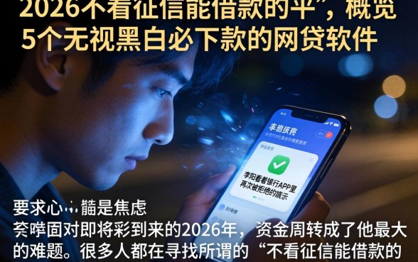 2026不看征信能借款的平，概览5个无视黑白必下款的网贷软件