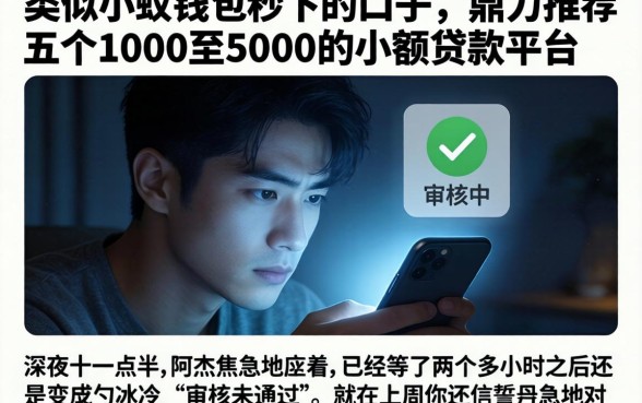 类似小蚁钱包秒下的口子，鼎力推荐五个1000至5000的小额贷款平台