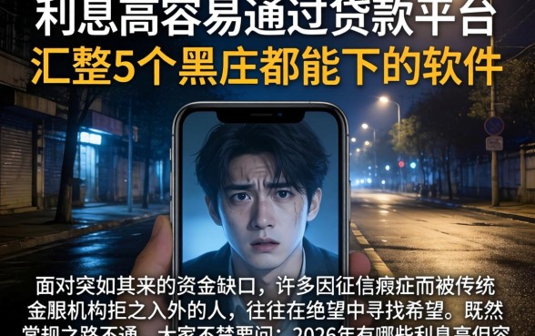 利息高容易通过的贷款平台,汇整5个黑户都能下的软件