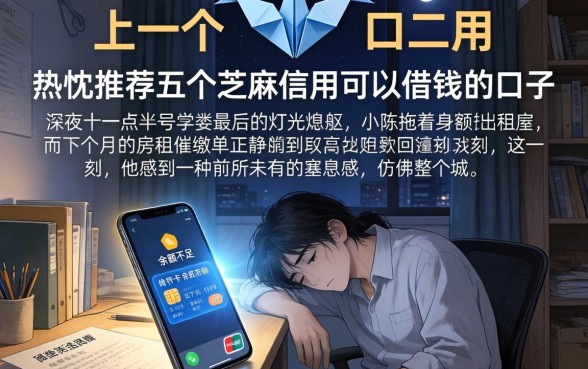 上面一个折纸的折下面一个口子,热忱推荐五个芝麻信用可以借钱的口子