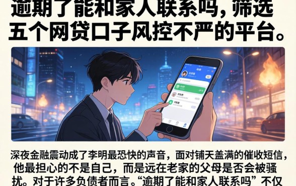 逾期了能和家人联系吗，筛选五个网贷口子风控不严的平台
