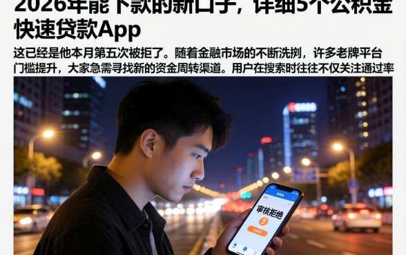 2026年能下款的新口子,详细阐述5个公积金快速贷款app