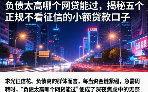 负债太高哪个网贷能过，揭秘五个正规不看征信的小额贷款口子