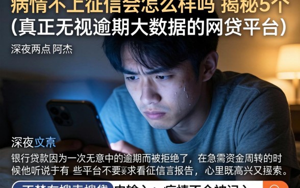 病情不上征信会怎么样吗，揭秘5个真正无视逾期大数据的网贷平台