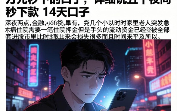 一万元秒下的口子，详尽说明五个夜间秒下款的14天口子