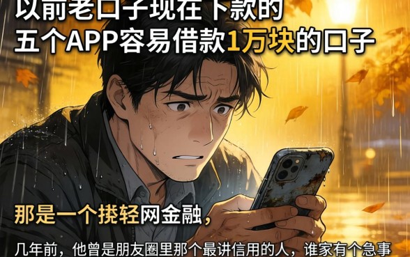 以前老口子现在下款的，概括五个APP容易借款1万块的口子