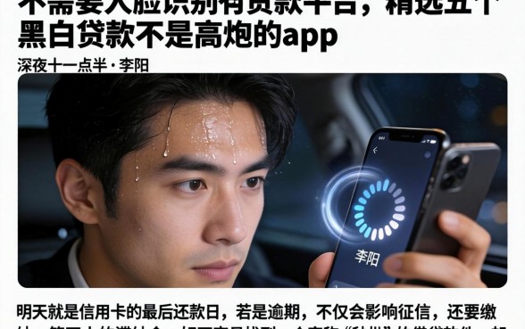 不需要人脸识别的贷款平台，精选五个黑白贷款不是高炮的app