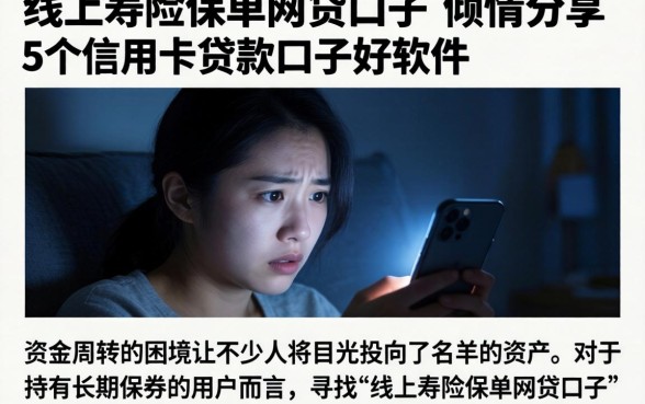 线上寿险保单网贷口子,倾情分享5个信用卡贷款口子好软件