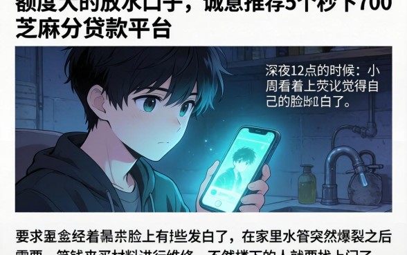 额度大的放水口子，诚意推荐5个秒下700芝麻分贷款平台
