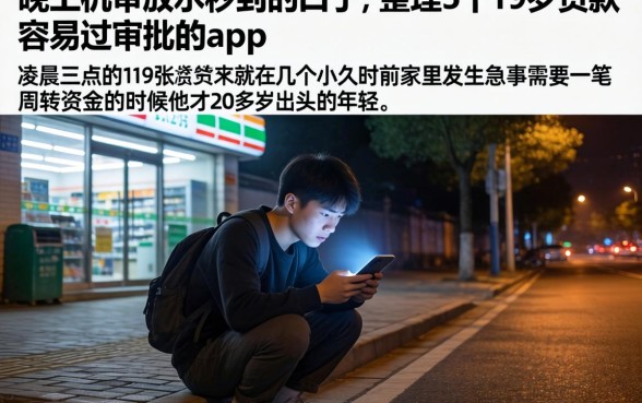 晚上机审放水秒到的口子，整理5个19岁贷款容易过审批的app
