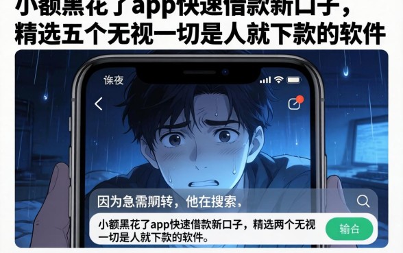 小额黑花了app快速借款新口子，精选五个无视一切是人就下款的软件