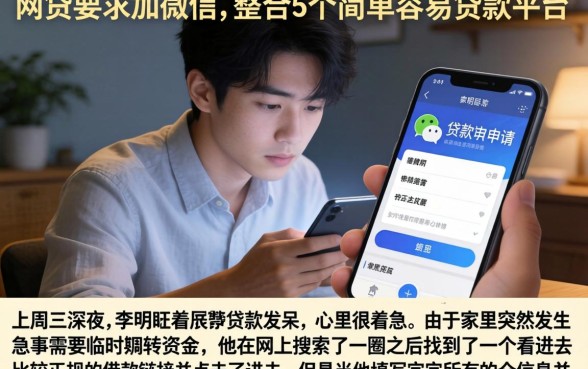 网贷要求加微信，整合5个简单容易贷款平台
