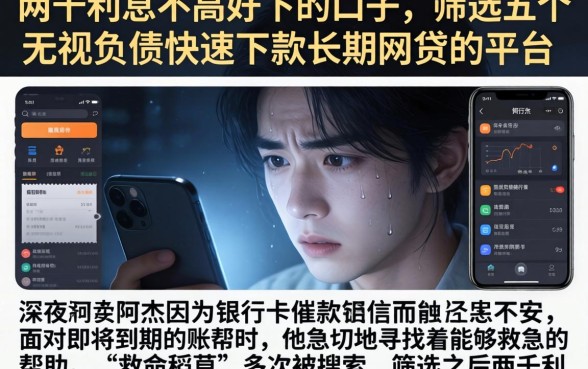 两千利息不高好下的口子，筛选五个无视负债快速下款长期网贷的平台