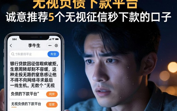 无视负债的下款平台，诚意推荐5个无视征信秒下款的口子