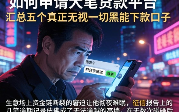 如何申请大笔贷款平台，汇总五个真正无视一切黑能下款口子