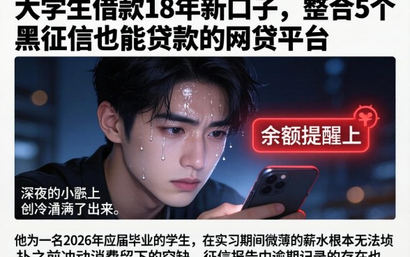 大学生借款18年新口子，整合5个黑征信也能贷款的网贷平台
